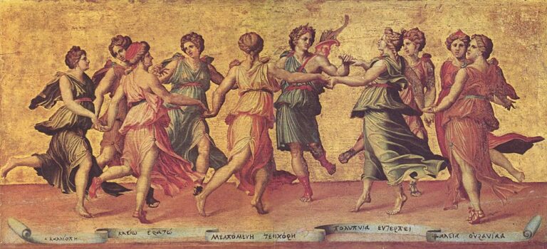 Painting of Greek muses by Guilio Romano