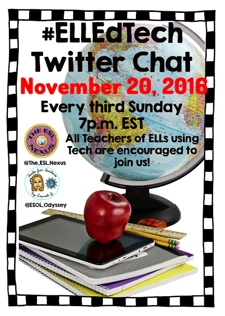 Join the November #ELLEdTech Twitter chat to discuss Tools for Teaching Tolerance, Promoting Cultural Awareness, and Countering Bullying | The ESL Connection