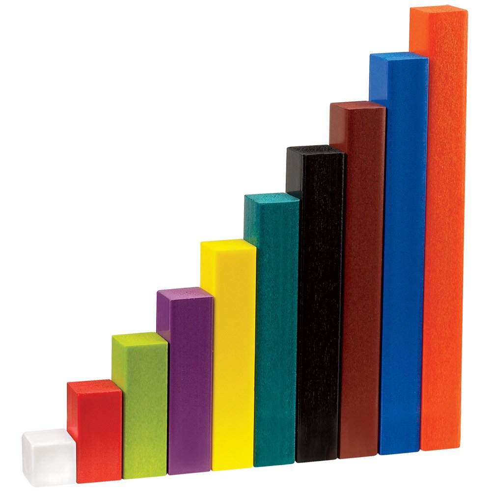 hand2mind Cuisenaire Rods - 74 Piece Wood Introductory Set