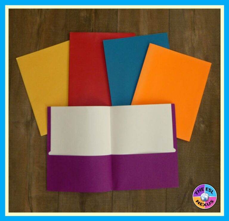 Multi-colored file folders.