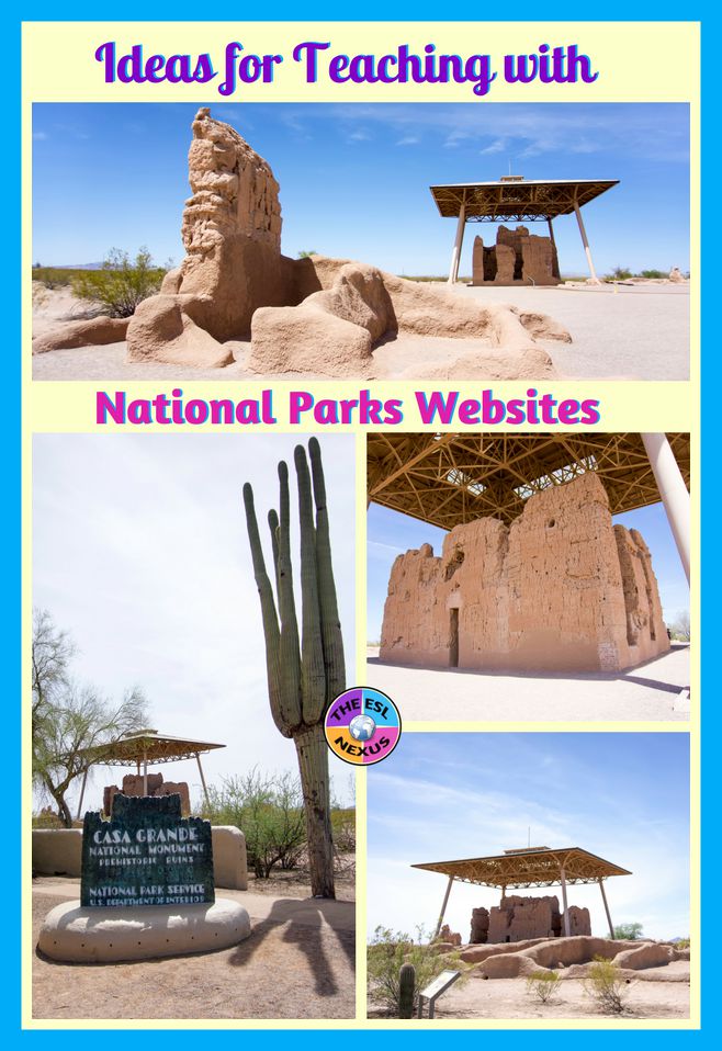 3 ideas for using National Parks websites with ELLs: Writing, reading, speaking, vocabulary & grammar activities for ELLs at a range of proficiency levels. | The ESL Nexus