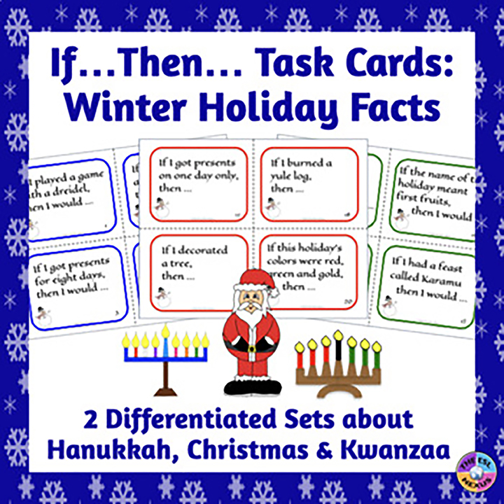 Cover of If-Then Statements about Christmas, Hanukkah, and Kwanzaa TPT Resource