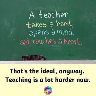 Quotation about teaching on blackboard with author